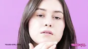 Cute Teen Brunette goes to interview & cums HARD