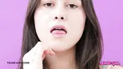 Cute Teen Brunette goes to interview & cums HARD