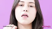 Cute Teen Brunette goes to interview & cums HARD