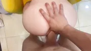 The stepsister forgot to close the bathroom door and was roughly fucked