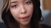 Black asian teen with long waist rolling eyes after down in her deep anal abyss