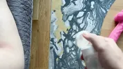 Pussy prank ended swallowing cum. Put her vibrating ,while cute relax