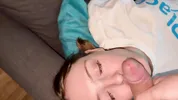 Pussy prank ended swallowing cum. Put her vibrating ,while cute relax