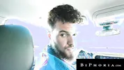Sexy Hitchhiker Spitroasted By Bi Hunk Couple - Biphoria