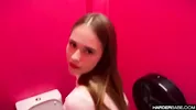 Horny Brunette Fucked In College Toilet - Harder Babe