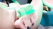 Alien Girl! Drooling, squirting and fucking my alien pussy a lot