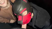 Bisexual Threesome with a Stranger - Outdoor at Night