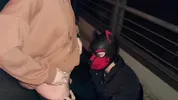 Bisexual Threesome with a Stranger - Outdoor at Night
