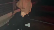 Bisexual Threesome with a Stranger - Outdoor at Night