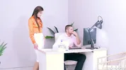 Slutty Secretary Cindy Shine Seduces Her Hot Boss
