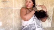 I go to my stepsister's sauna and fuck her hard alone.