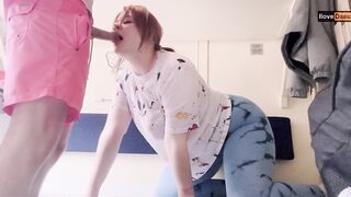 Horny teen get milkywayed on a train trip