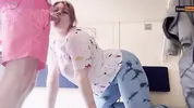Horny teen get milkywayed on a train trip