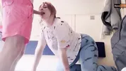 Horny teen get milkywayed on a train trip