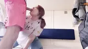 Horny teen get milkywayed on a train trip