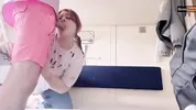 Horny teen get milkywayed on a train trip