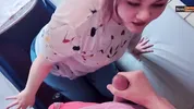 Horny teen get milkywayed on a train trip