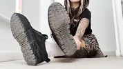 Dirty soles shoes and white socks removal
