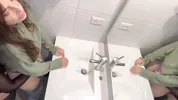 Sex in the bathroom at a party