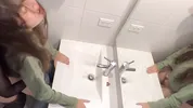 Sex in the bathroom at a party
