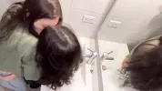 Sex in the bathroom at a party