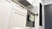 Super hot girl in no panties in a fully see through transparent dress in the kitchen to flash pussy