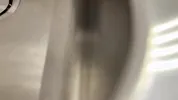 Super hot girl in no panties in a fully see through transparent dress in the kitchen to flash pussy