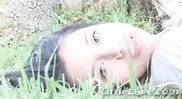 Latina teen lupe solo fingering her pussy outdoors