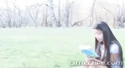 Latina teen lupe solo fingering her pussy outdoors