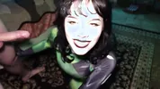 Shego Strokes and Sucks Before Revealing Perfect Pussy (Shego Cosplay!)