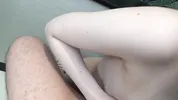 Cute girl with divine breasts gives titjob and ejaculates!