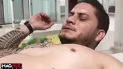 Sucked the thick cock and moaned on it