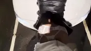 Picking up girl in leather coat
