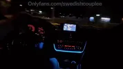 Picking up girl in leather coat