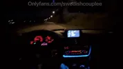 Picking up girl in leather coat
