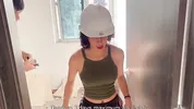 The construction worker has sex with a young, novice female engineer. julianapalvin