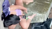 Sex on the street with a super hot Colombian