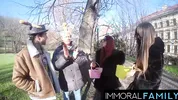 Katy And Mia’s Easter Egg Hunt Ends In Gushing Pussies!