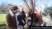 Katy And Mia’s Easter Egg Hunt Ends In Gushing Pussies!