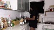 Ebony Nicole Kitt Gets Fucked in Kitchen By BWC Until She Squirts Cream