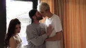 Horny Stepdaughter & Stepson Seduce Stepdad – He Fucks Them Both Hard in the Kitchen