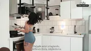 My boyfriend blows me up in the kitchen until I'm dripping wet, minutes before everyone arrives for the family dinner.
