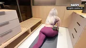 The yoga instructor couldn't resist fucking my tight pussy