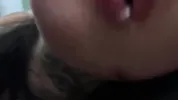 Intense fucking after a nice blowjob. Goth Slut cums on your cock