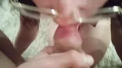 DATEZONE - Amateur girl with glasses gives POV blowjob