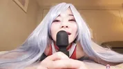 Asian little slut Ringo Fuji pushes fingers ans sex toy in wet pussy.