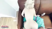Hot Annie Archer Rubs Her Twat And Gives A BJ To Get Banged!