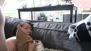 asian girlfriend gets creampied in period time after deepthroat