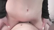my first pussy job - just the tip! rubbing my wet pussy over his hard cock & he cums fast