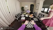 VR Bangers Stepmom Teach Stepdaughter How to Fuck HD Porn Pt2